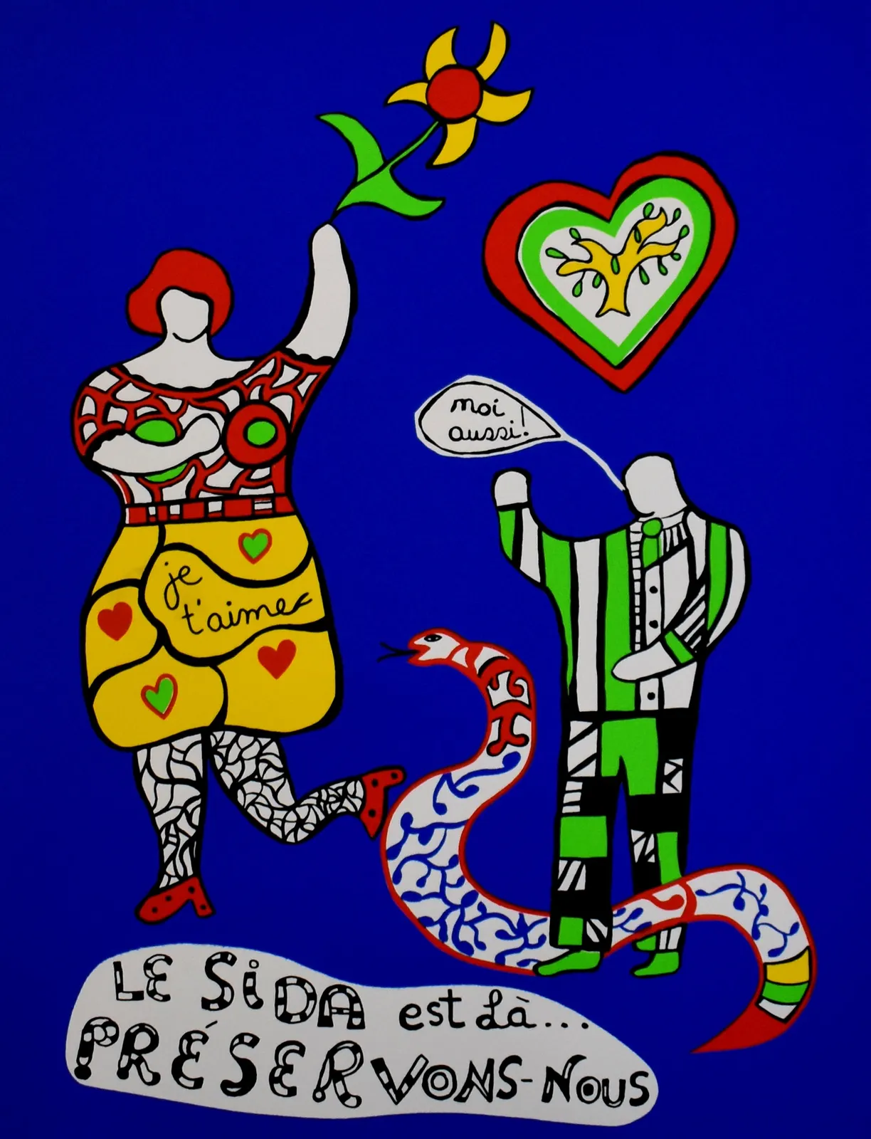 AIDS is here… Let us care for ourselves! by Niki de Saint Phalle