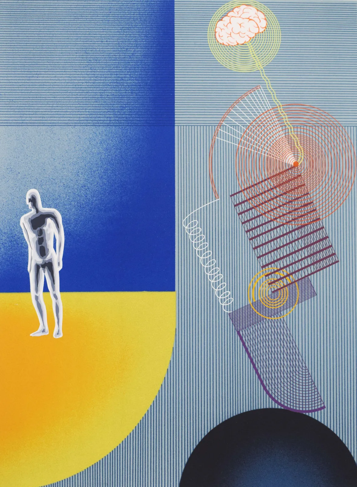 Blue Study, from: The Discourse on Method by Victor Vasarely