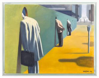 See No Evil, Original Painting on Canvas, Hand Signed, 24×30 in. Framed by Mark Kostabi at GallArt.com