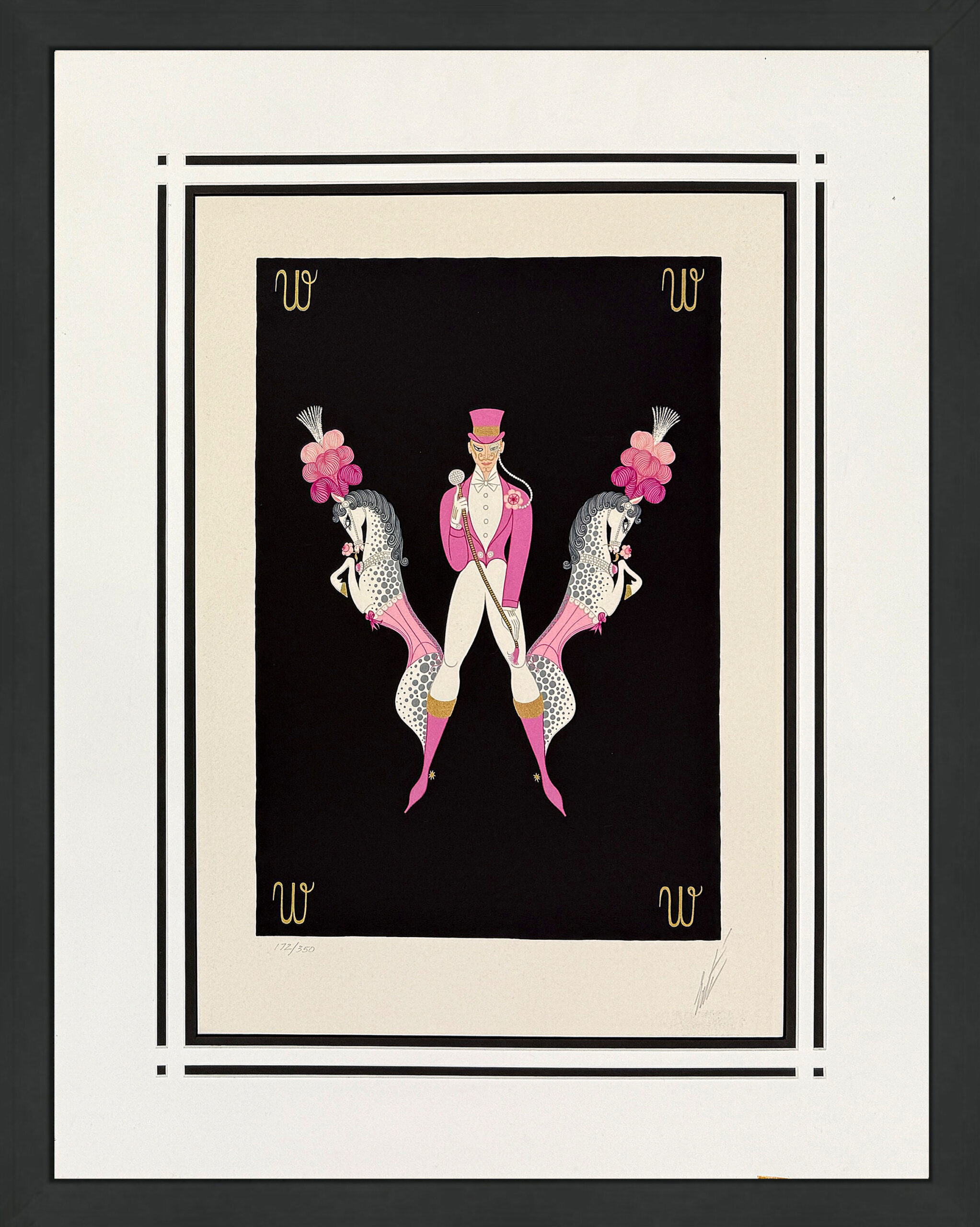 Letter W from Alphabet Suite by Erte