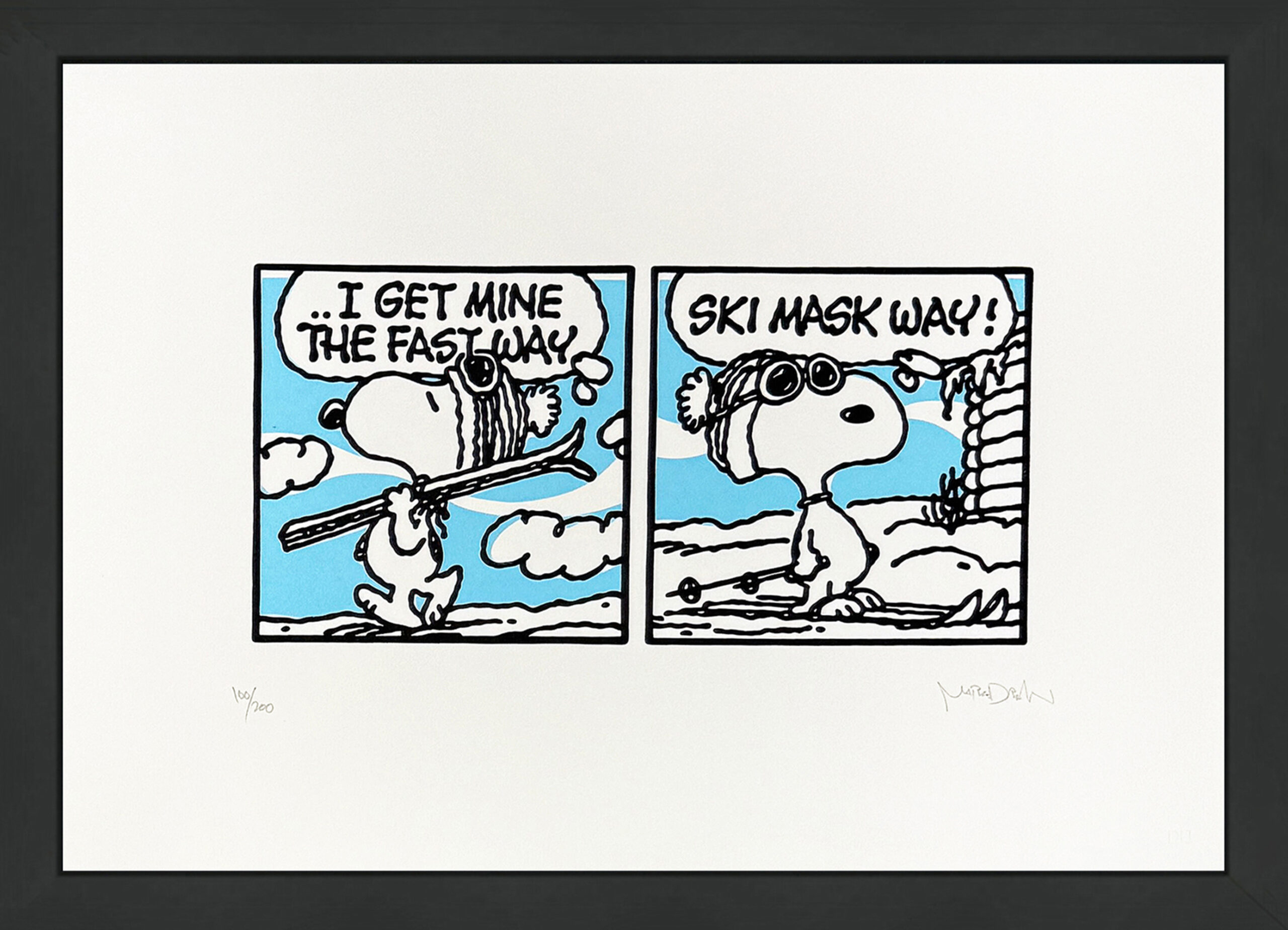 Ski Mask Way – 50 Cent, Hand Signed Screen Print, Edition 100/200, Framed by Mark Drew