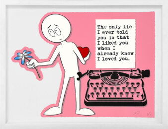 The Only Lie, Kai x Wrdsmth Collaboration, Dual Hand Signed Serigraph by Kai at GallArt.com