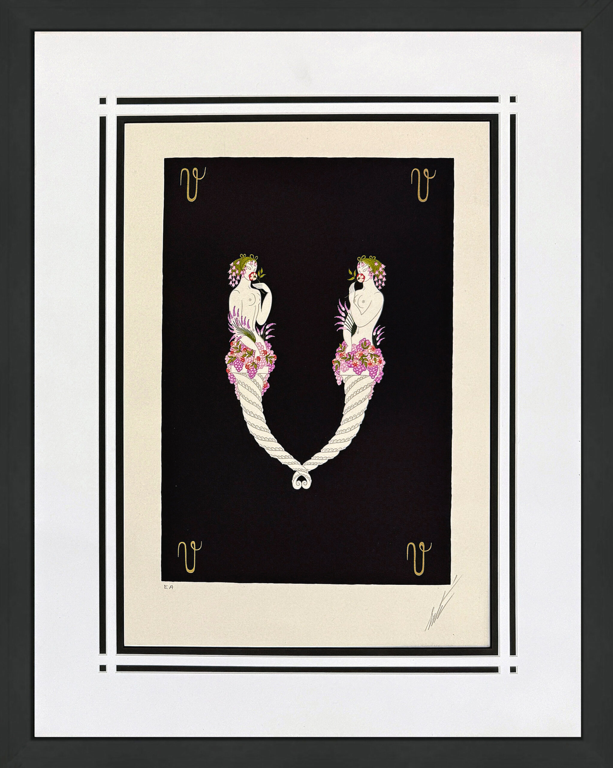 Letter V, from the Alphabet Suite by Erte