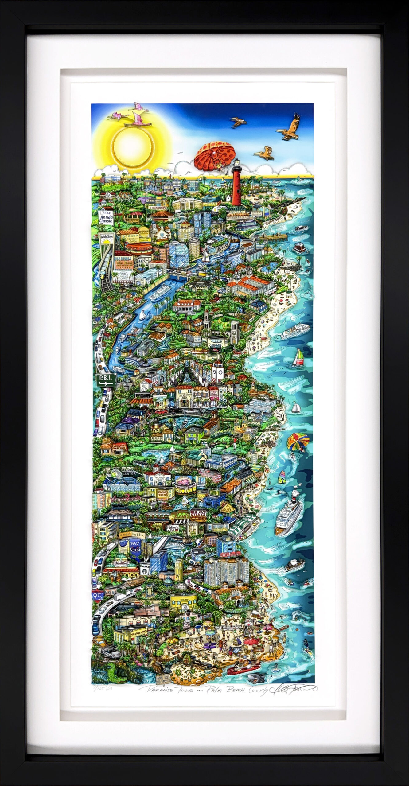 Paradise Found… Palm Beach County by Charles Fazzino