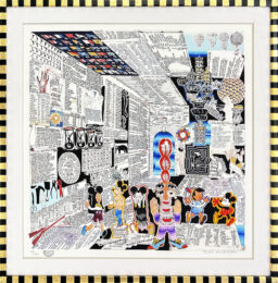 Codice Miguelito III, Hand Signed Serigraph, Custom Framed, Edition IV/XXX by Pedro Friedeberg at GallArt.com