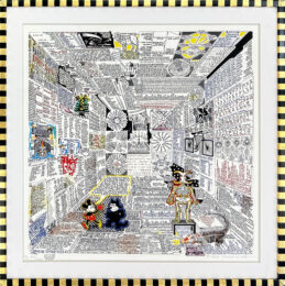 Codice Miguelito II, Hand Signed Serigraph, Custom Framed, Edition XVI/XXX by Pedro Friedeberg at GallArt.com