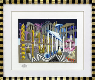 El Siglo de Pericles, Hand Signed Serigraph, Custom Framed, Edition 5/42 by Pedro Friedeberg at GallArt.com