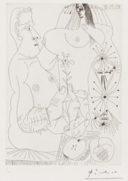 Couple avec des pommes (Adam et Ève) (from the suite 156) by Pablo Picasso at Galerie Raphael