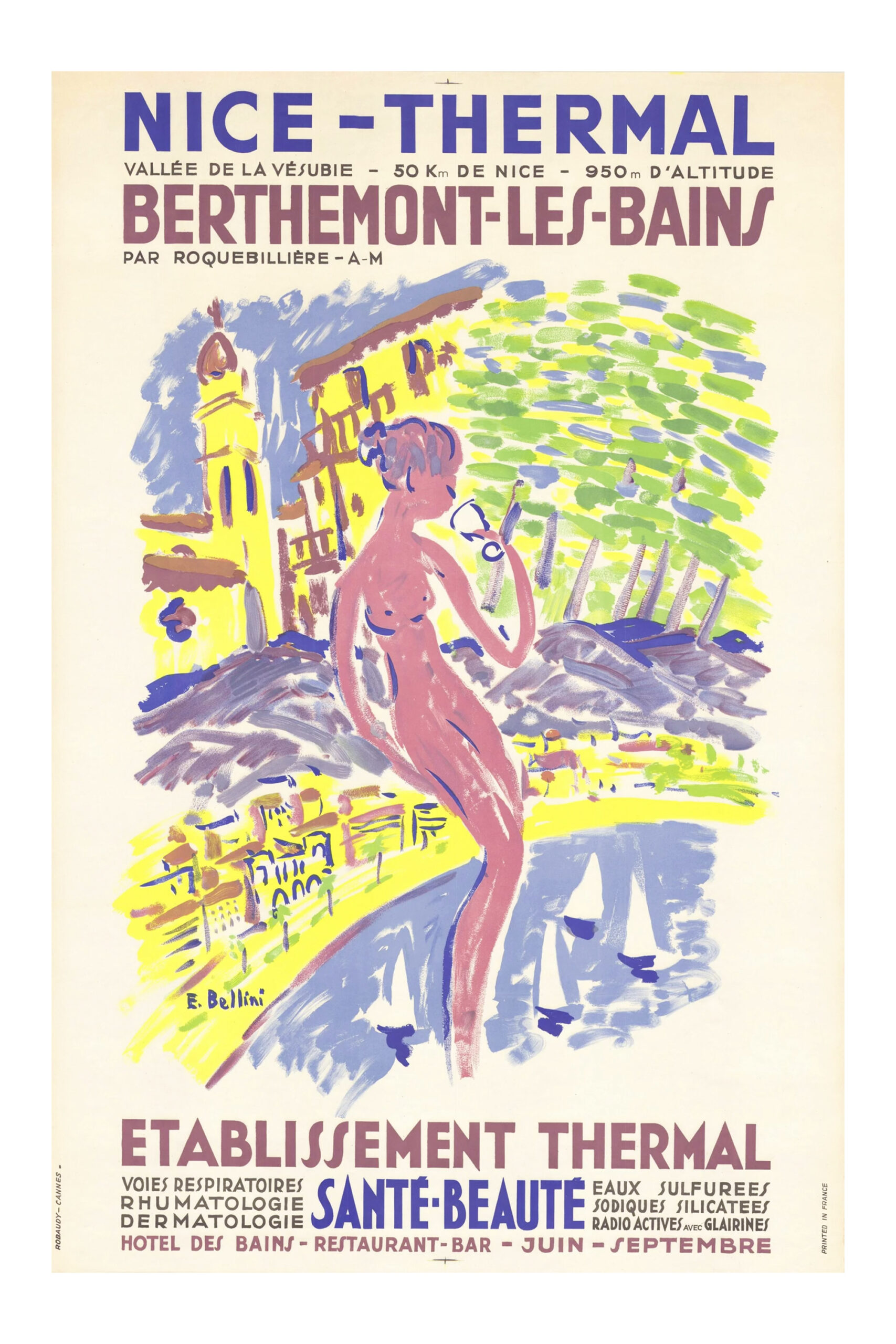 Berthemont Les Bains, Nice 1950 by Emmanuel Bellini