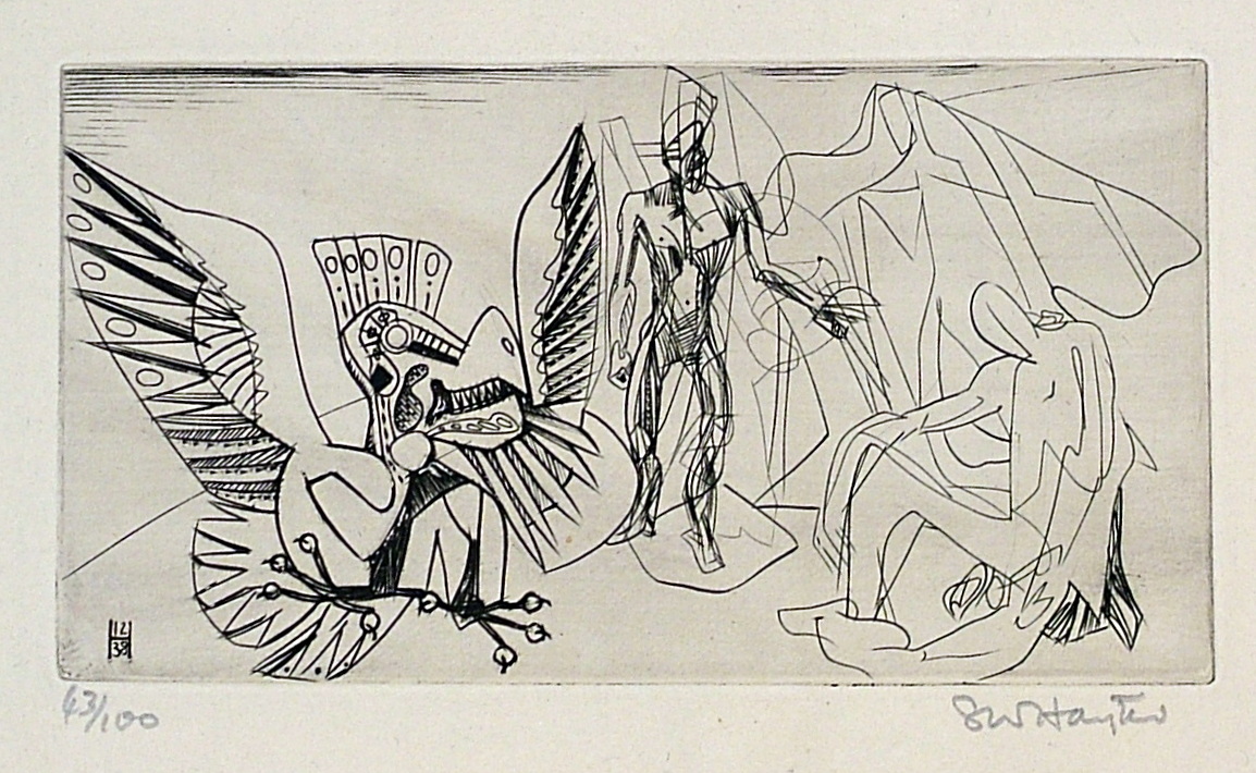 Facile Proie (complete set of 8) by Stanley William Hayter