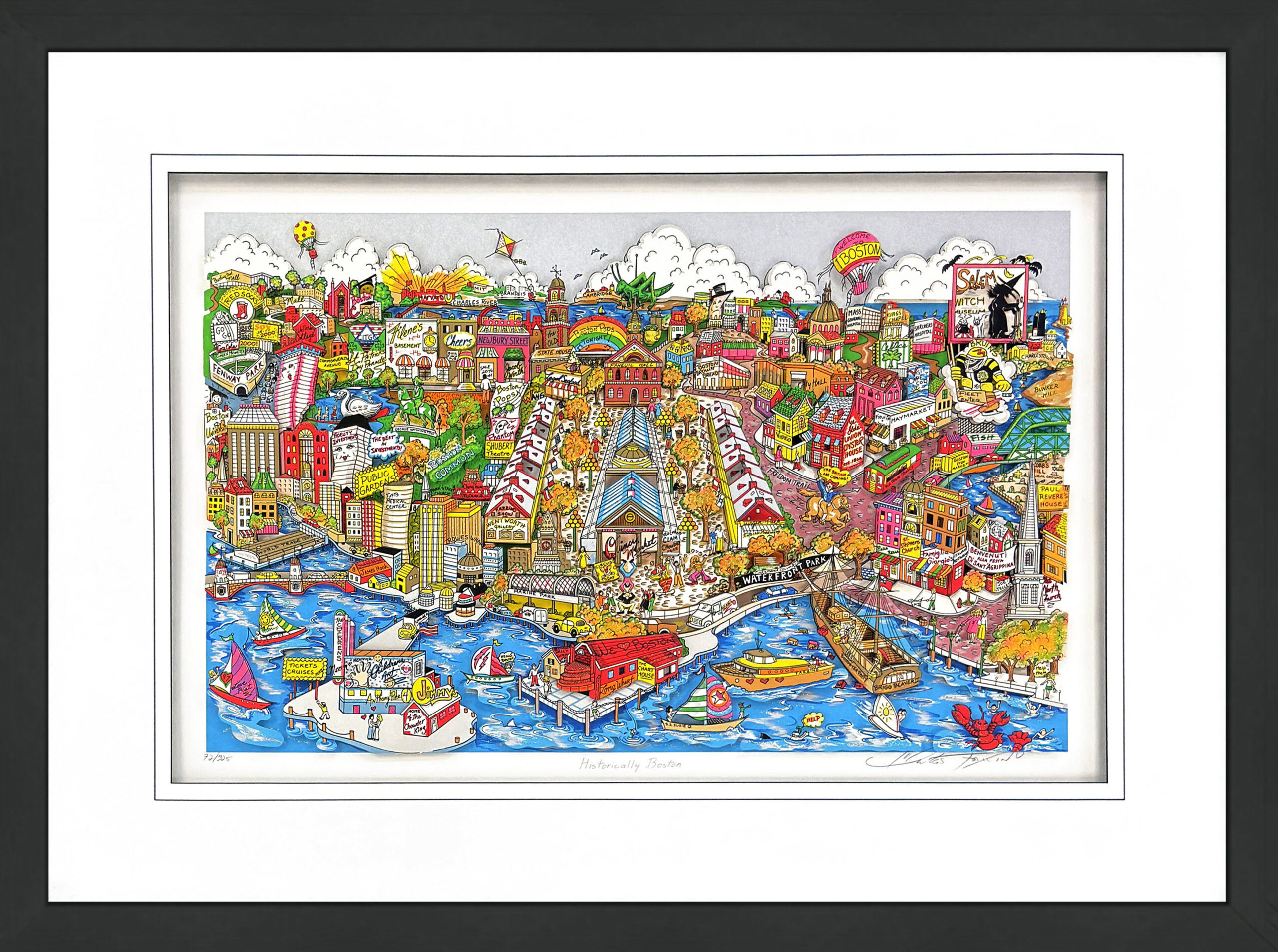Historically Boston by Charles Fazzino
