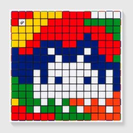 Rubik Camouflage NVDR1-2 by Invader at Vogtle Contemporary