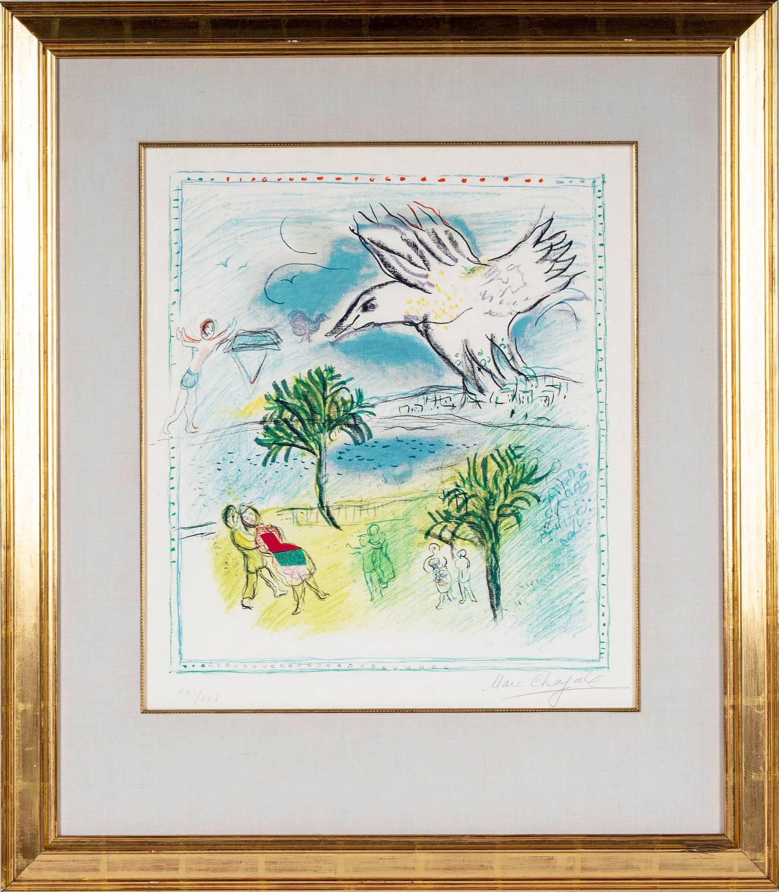 La Grande Corniche by Marc Chagall