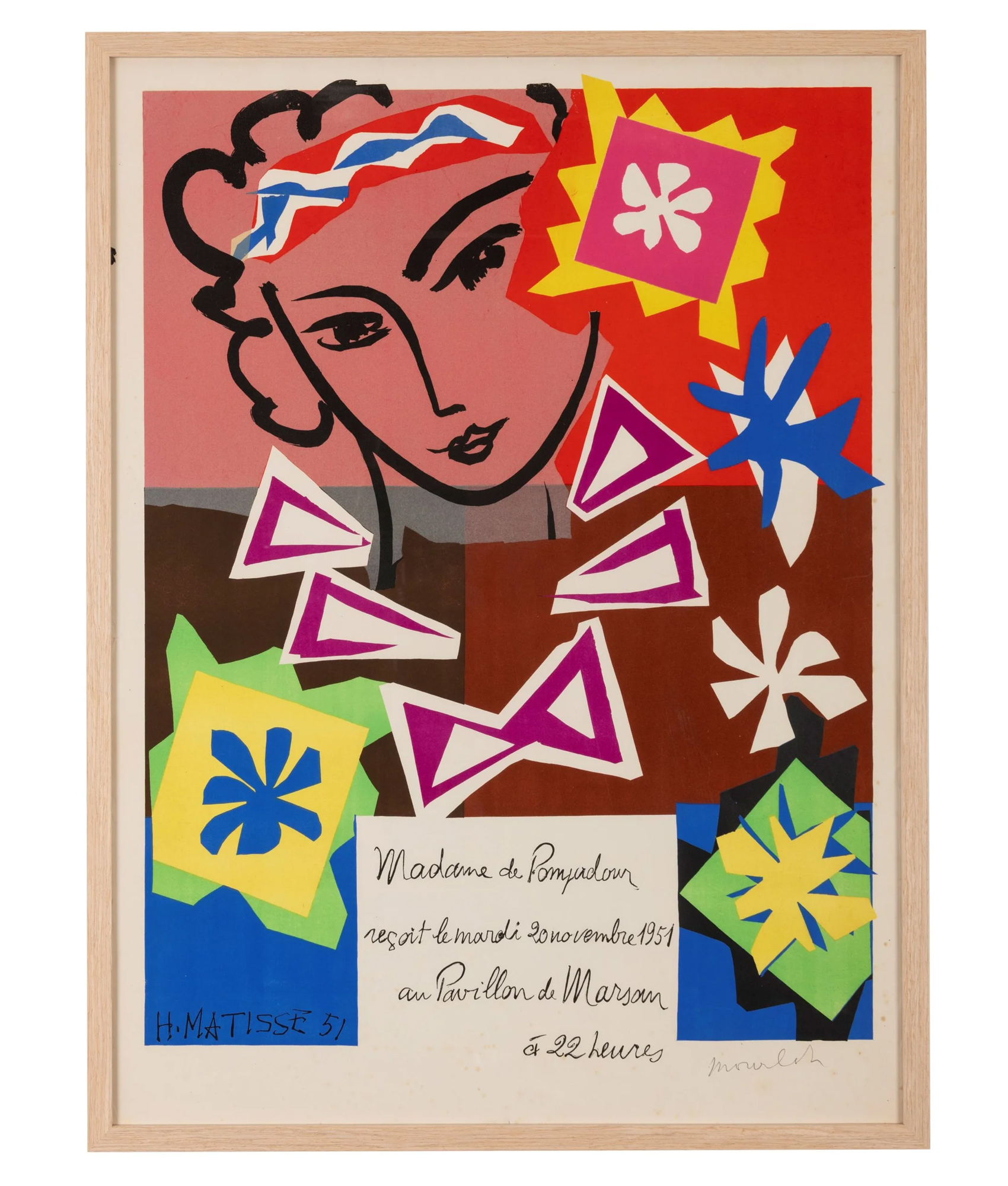 Madame de Pompadour, Paris, 1951 by Henri Matisse