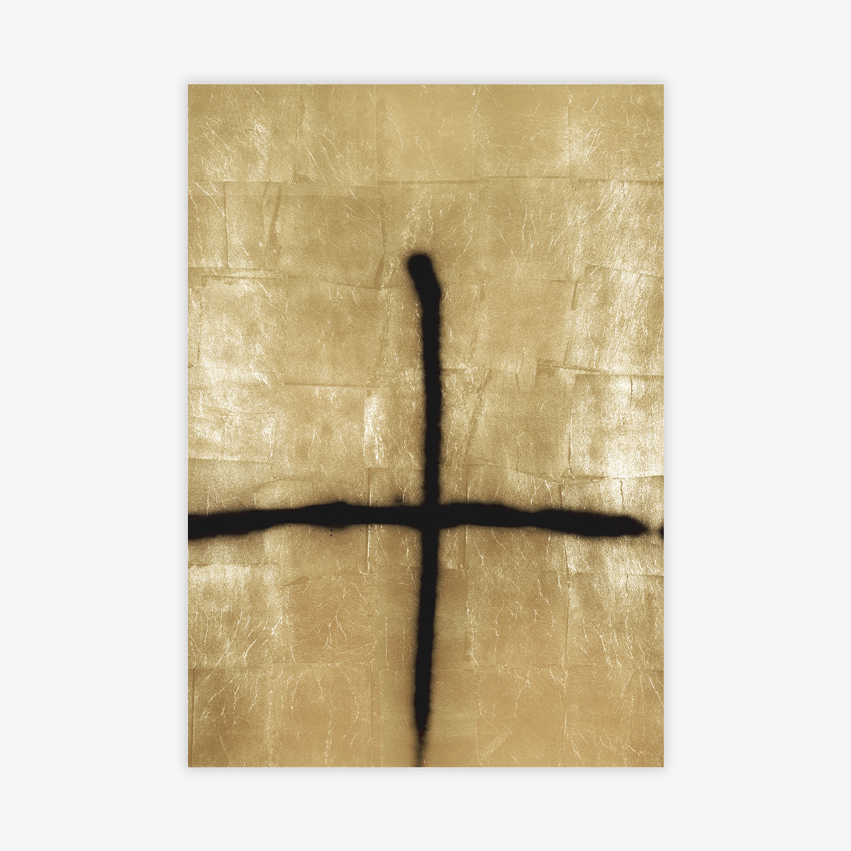 Two Lines (Faith) – Gold, II by Stefan Brüggemann