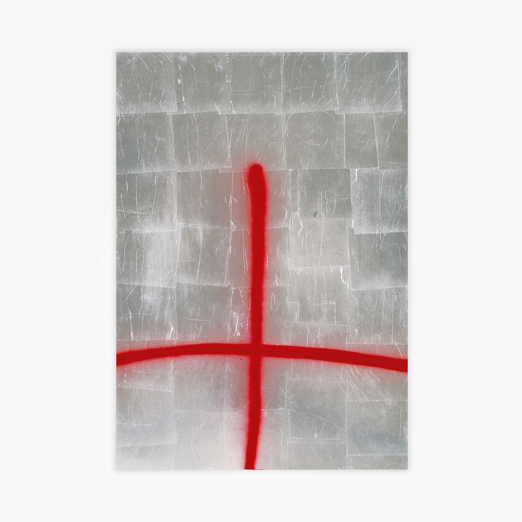 Two Lines (Faith) – Silver, IV by Stefan Brüggemann