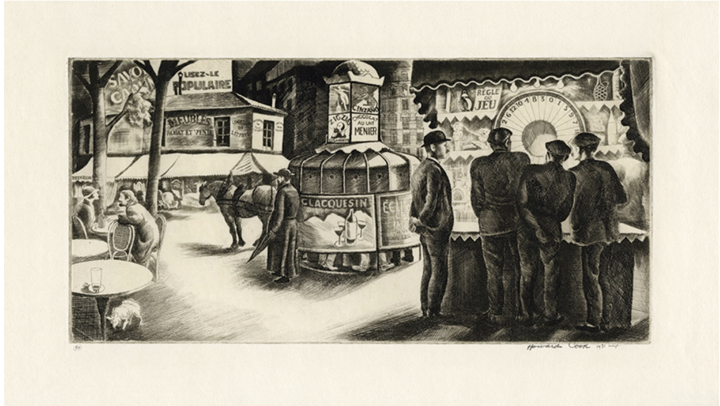 Montparnasse Street by Howard Cook