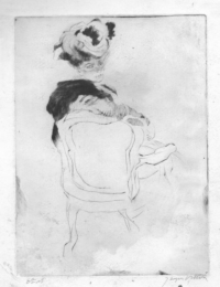 La Parisienne vue du dos by Jacques Villon at Jan Johnson Old Master Modern Prints