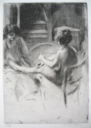 La Pédicure by Jacques Villon at Jan Johnson Old Master Modern Prints