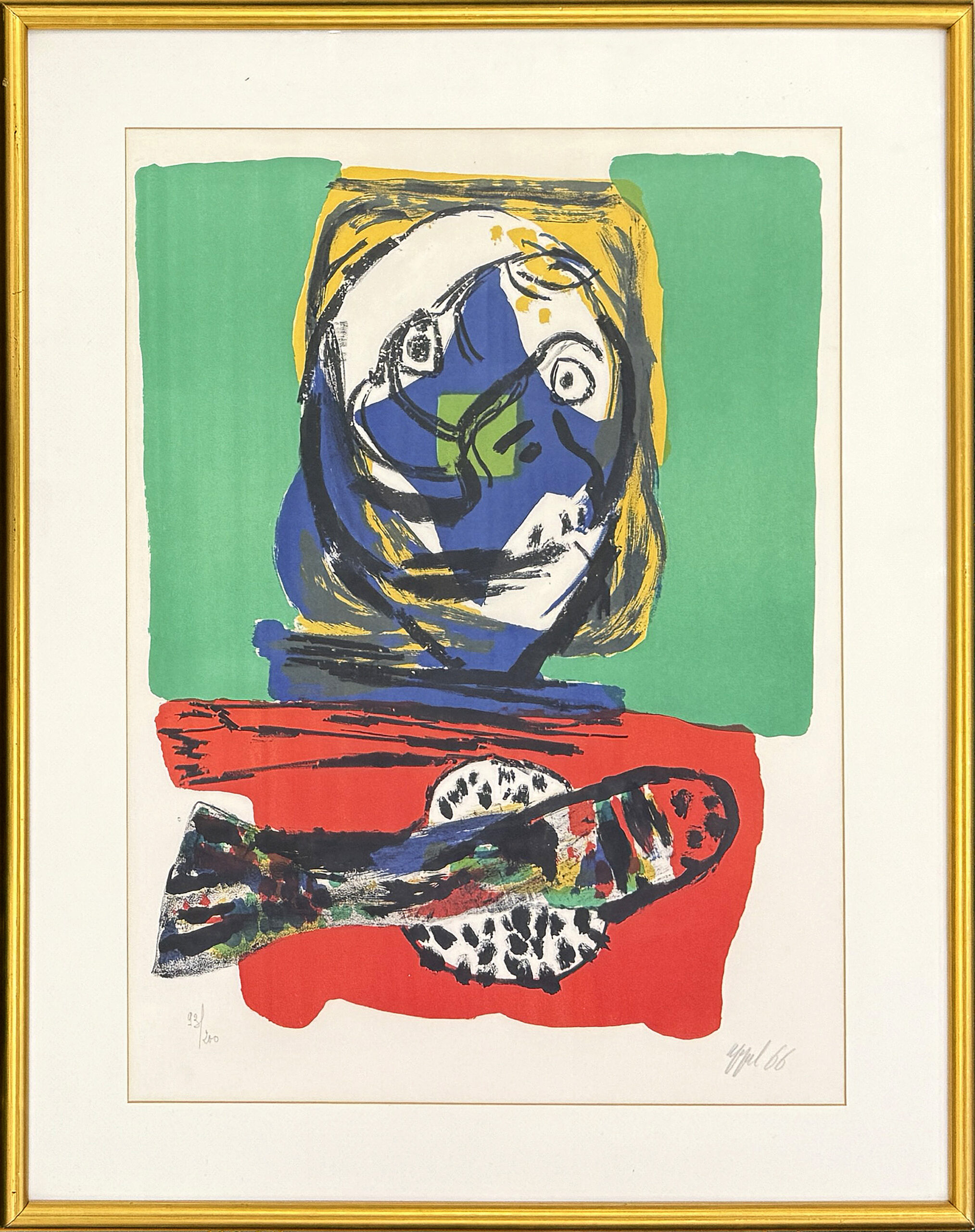 Untitled (Head and Fish) by Karel Appel