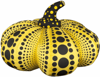 Soft sculpture Pumpkin (large) by Yayoi Kusama at Vogtle Contemporary