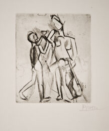 Deux figures nues: Femme à la guitare et garçon à la coupe by Pablo Picasso at John Szoke Gallery