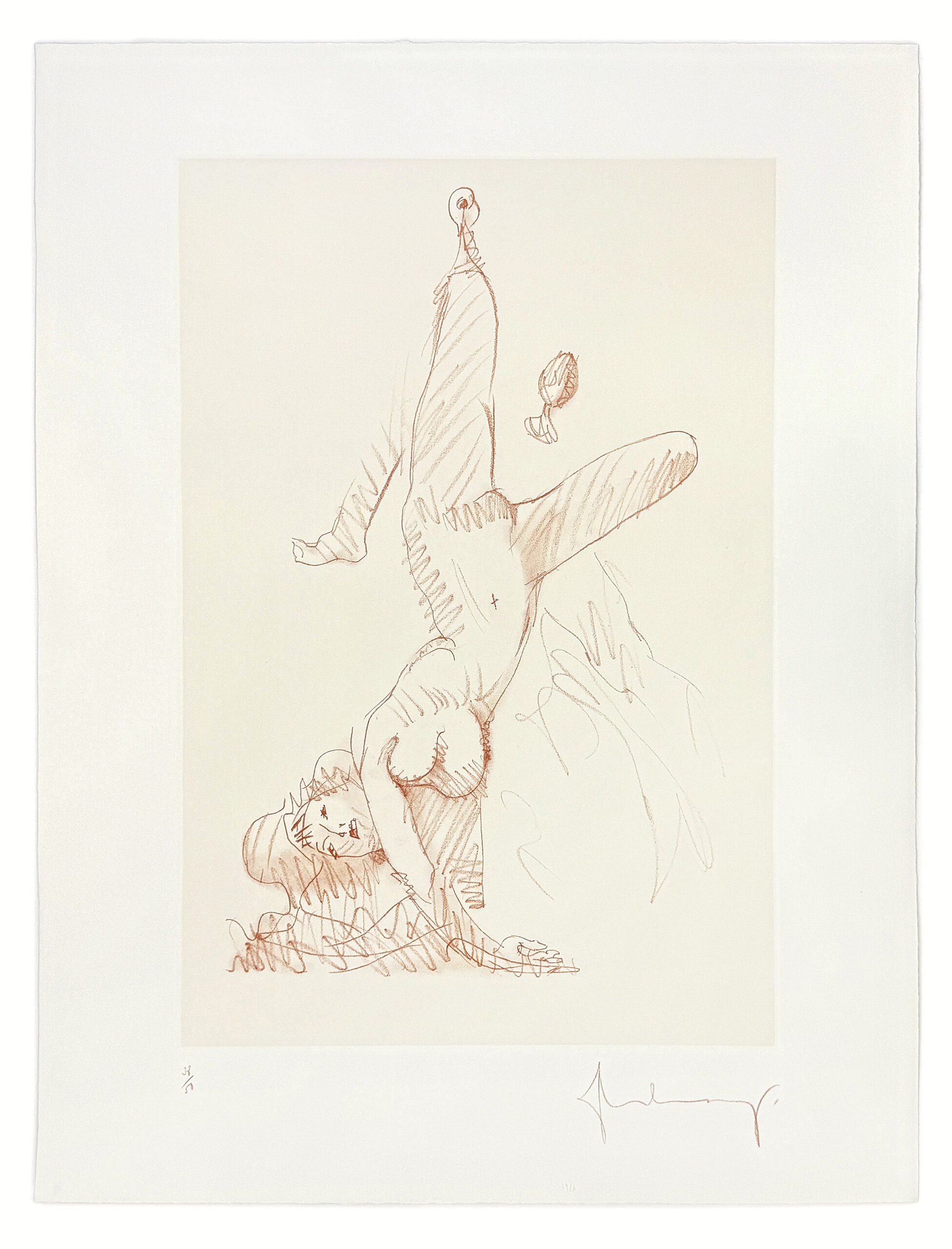 Claes Oldenburg, Woman Hanging in the Imitation of a Soft Fan (Edition B) by Claes Oldenburg