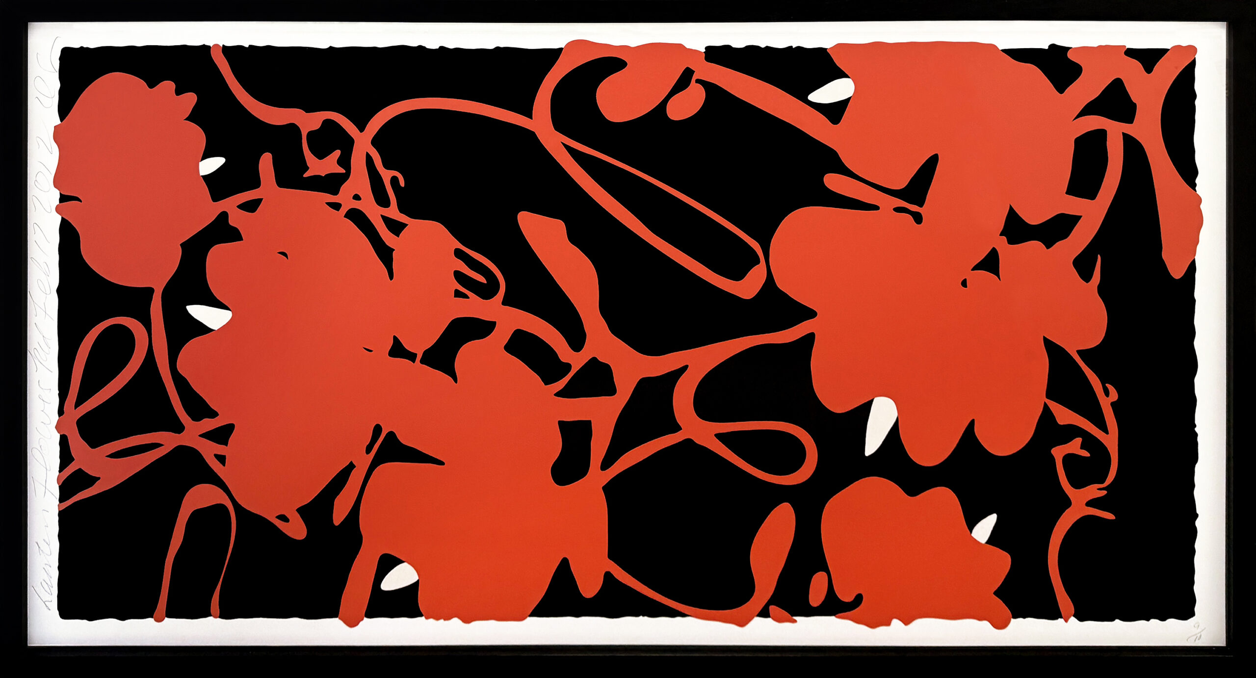 Lantern Flowers Red, Feb 17, 2012 by Donald Sultan