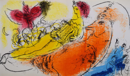 The Accordion Player, from: Chagall: Jacques Lassaigne by Marc Chagall at Gilden's Art Gallery