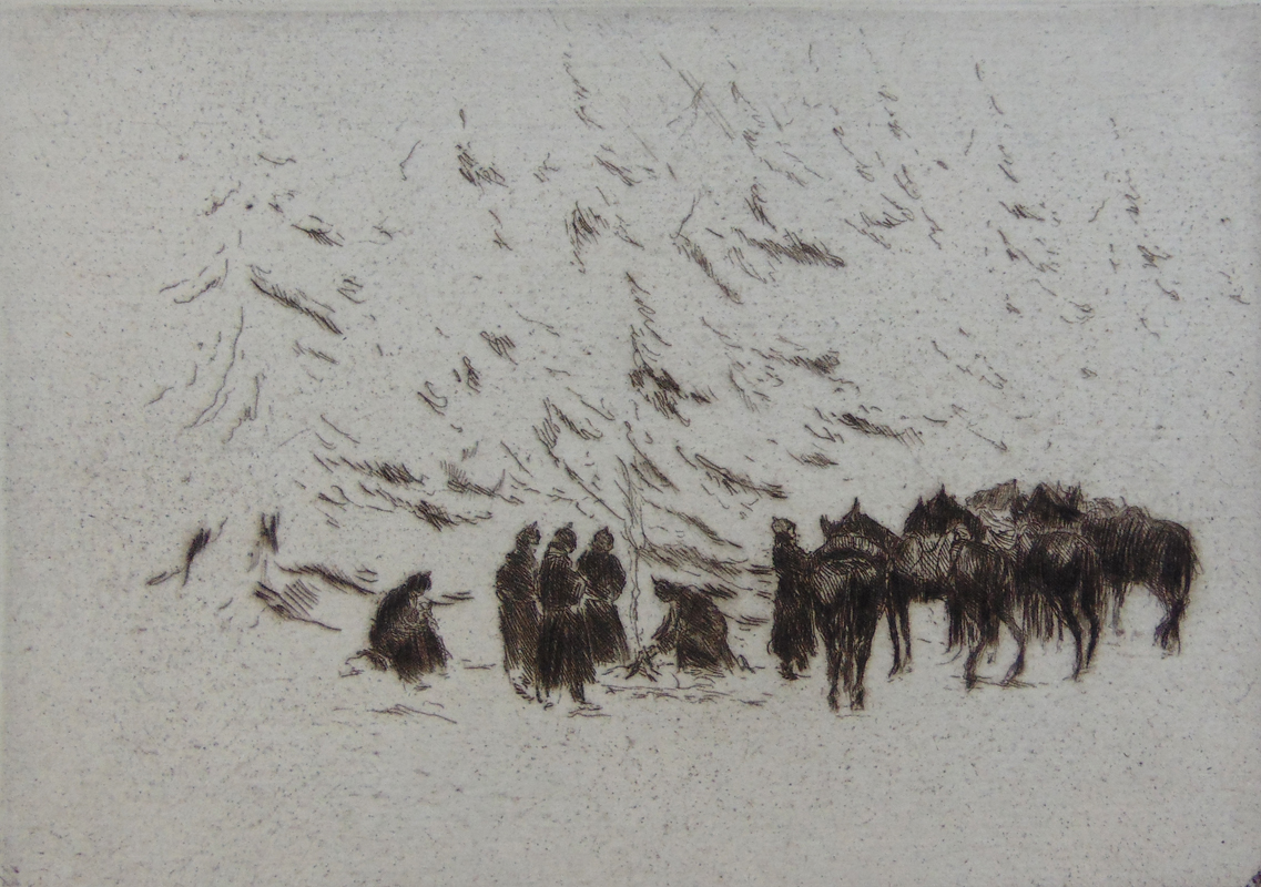 At Beskid Pass | Am Beskid Pass by Ernst Oppler