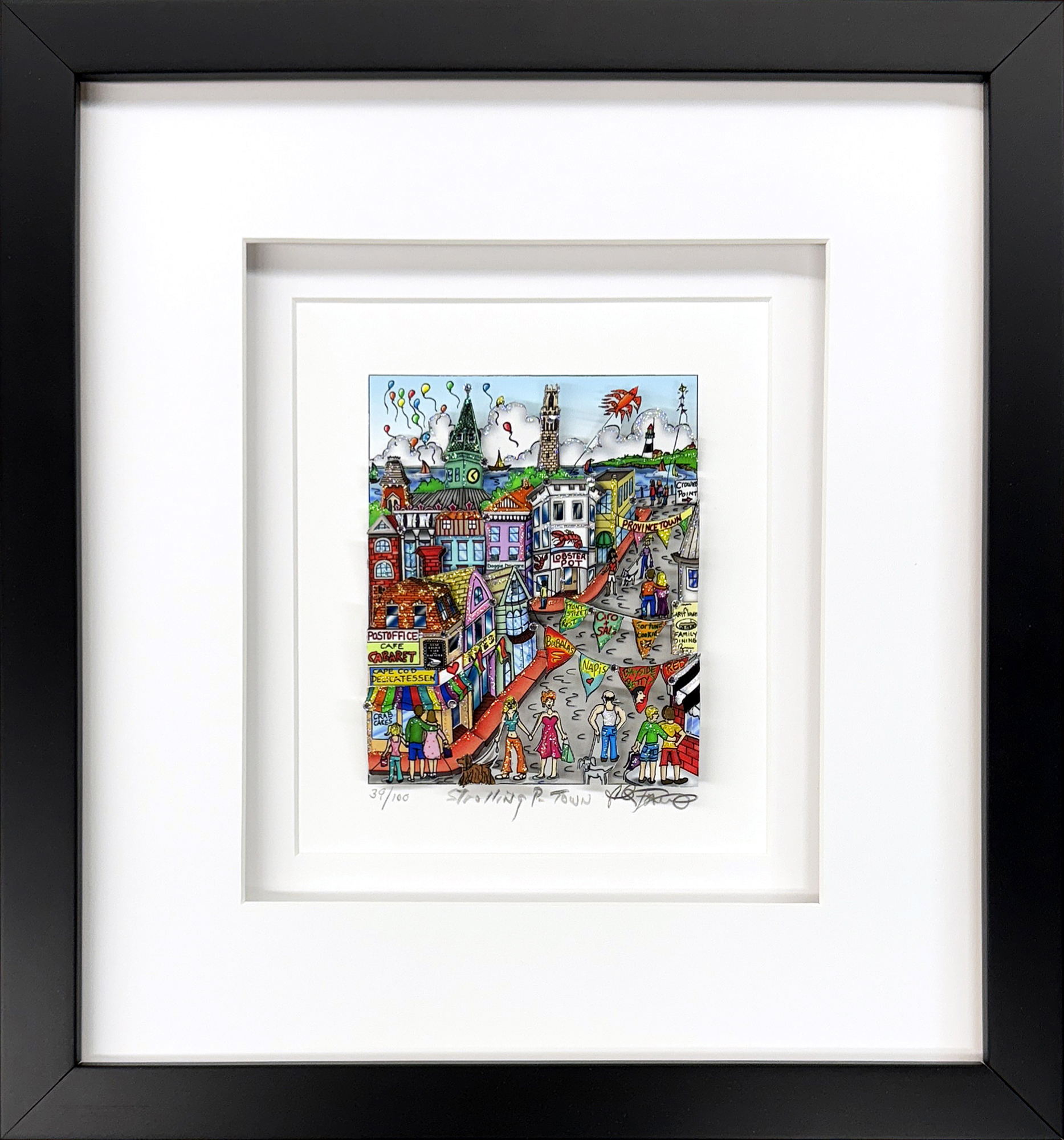 Strolling P-Town by Charles Fazzino