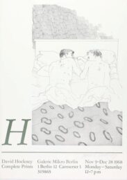 Hand-signed Two Boys Aged 23 or 24 Galerie Mikro Berlin by David Hockney at Clifton Gallery