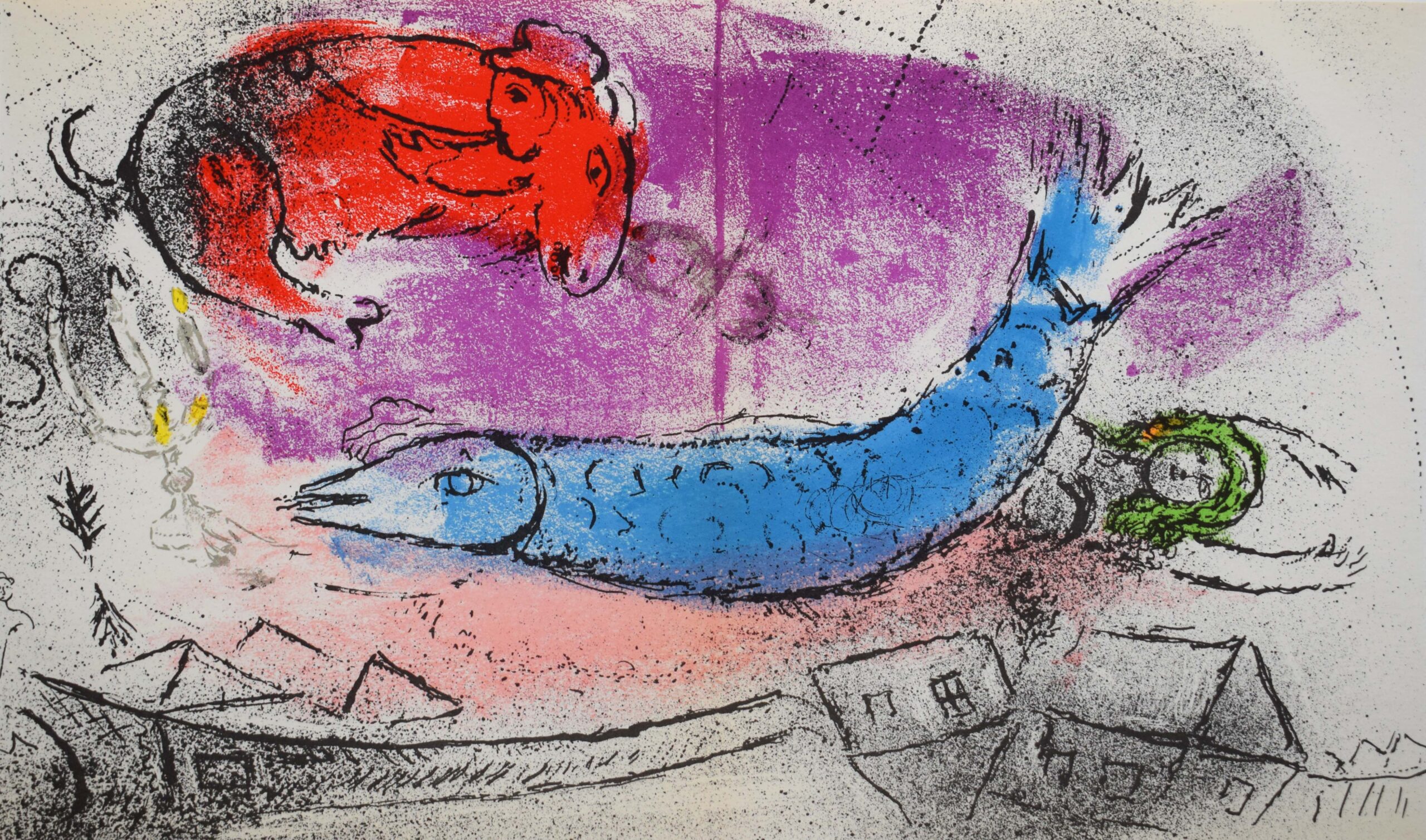 A Blue Fish, from: Chagall: Jacques Lassaigne by Marc Chagall