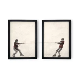 Tug Of War P. II (Diptych) by Andrew Scott at Dellasposa
