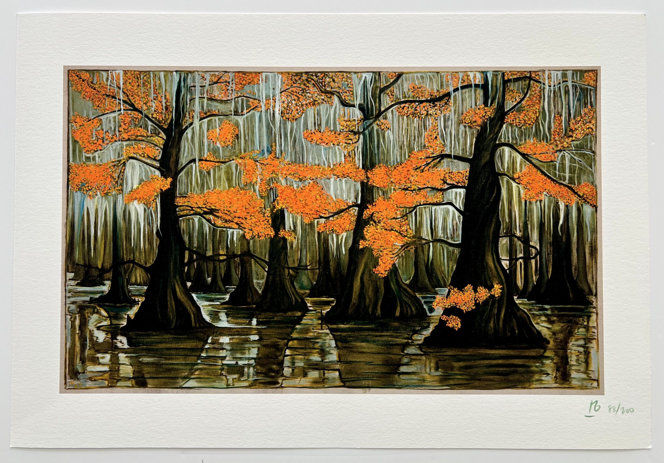Cypress Swamp, Fall by Billy Childish