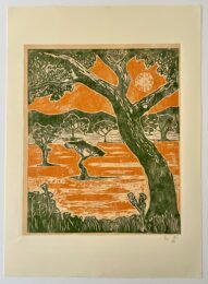 Sun Over Trees Summer Solstice by Billy Childish at Dellasposa