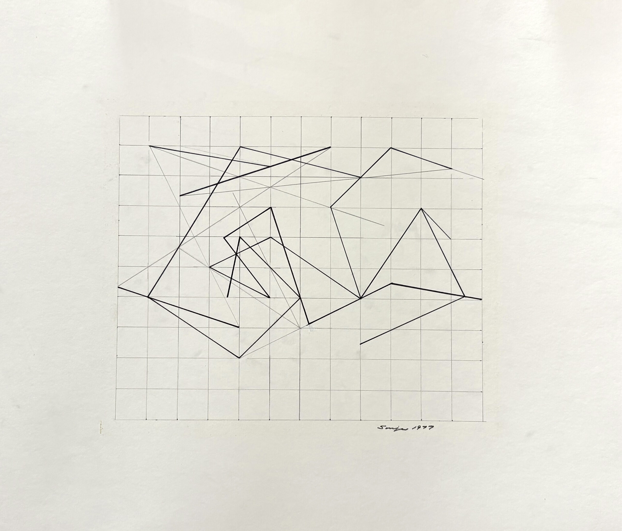 Geometrical Clouds. Drawing For Blue Cloud by Clifford Singer
