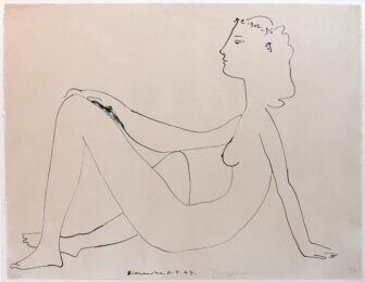 Nu assis de profil by Pablo Picasso at Galerie Raphael