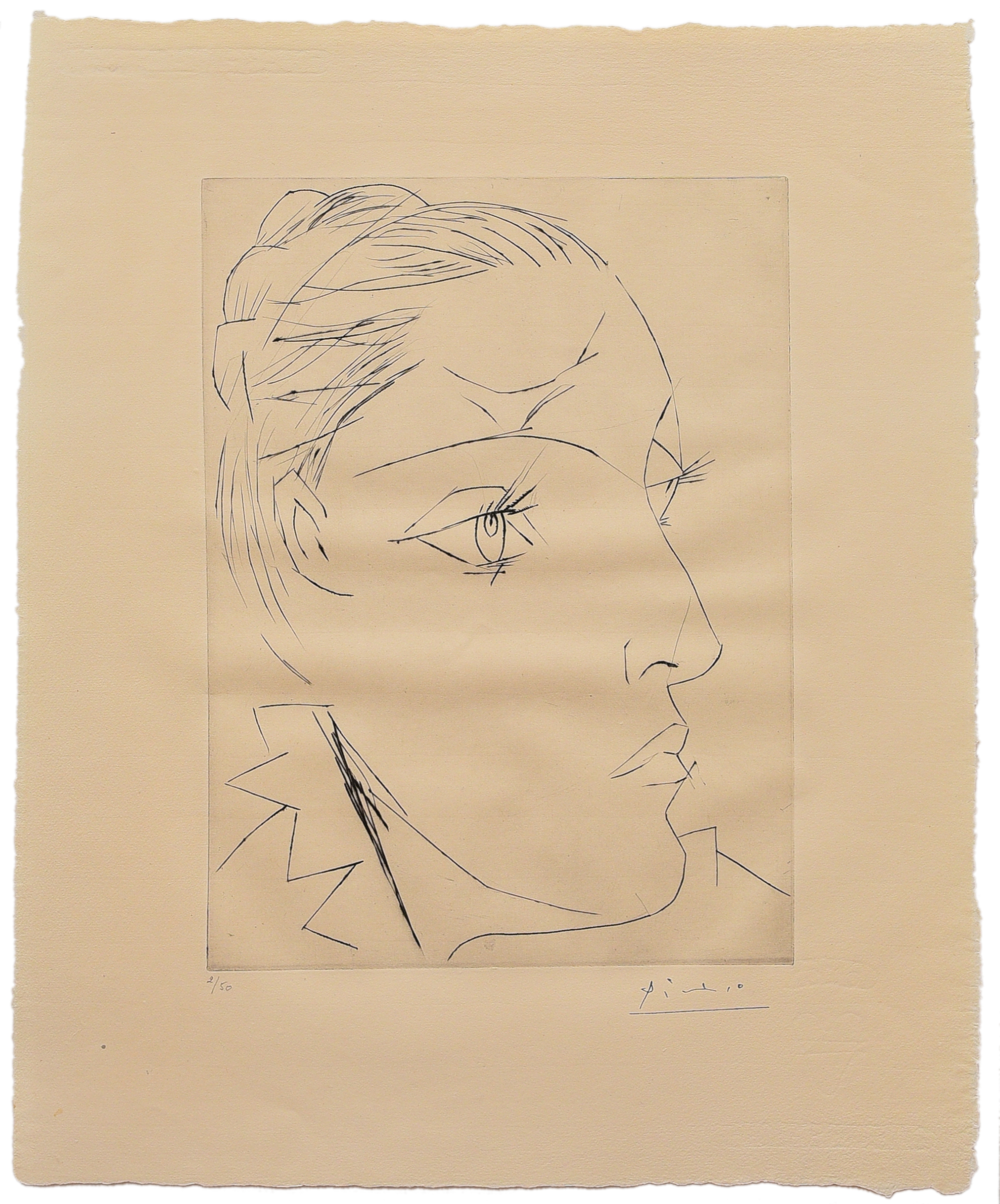 Portrait de Dora Maar au chignon II by Pablo Picasso