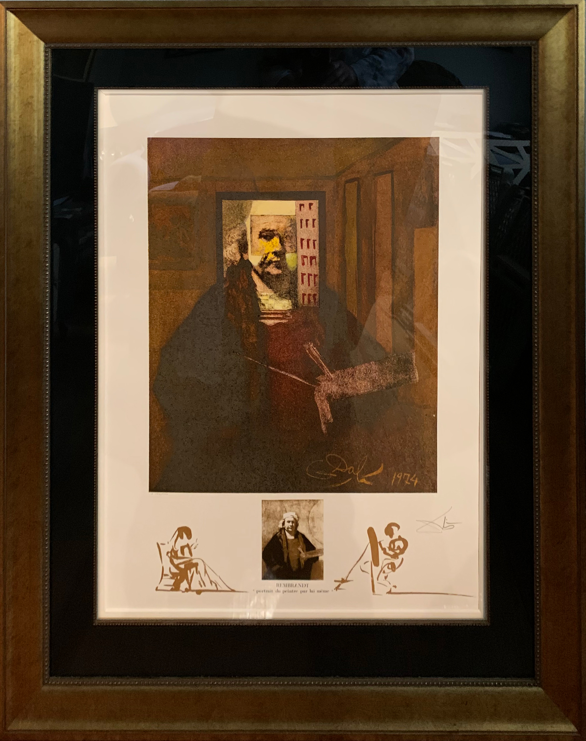 Rembrandt (Portrait du Peintre par Lui-Meme) by Salvador Dalí