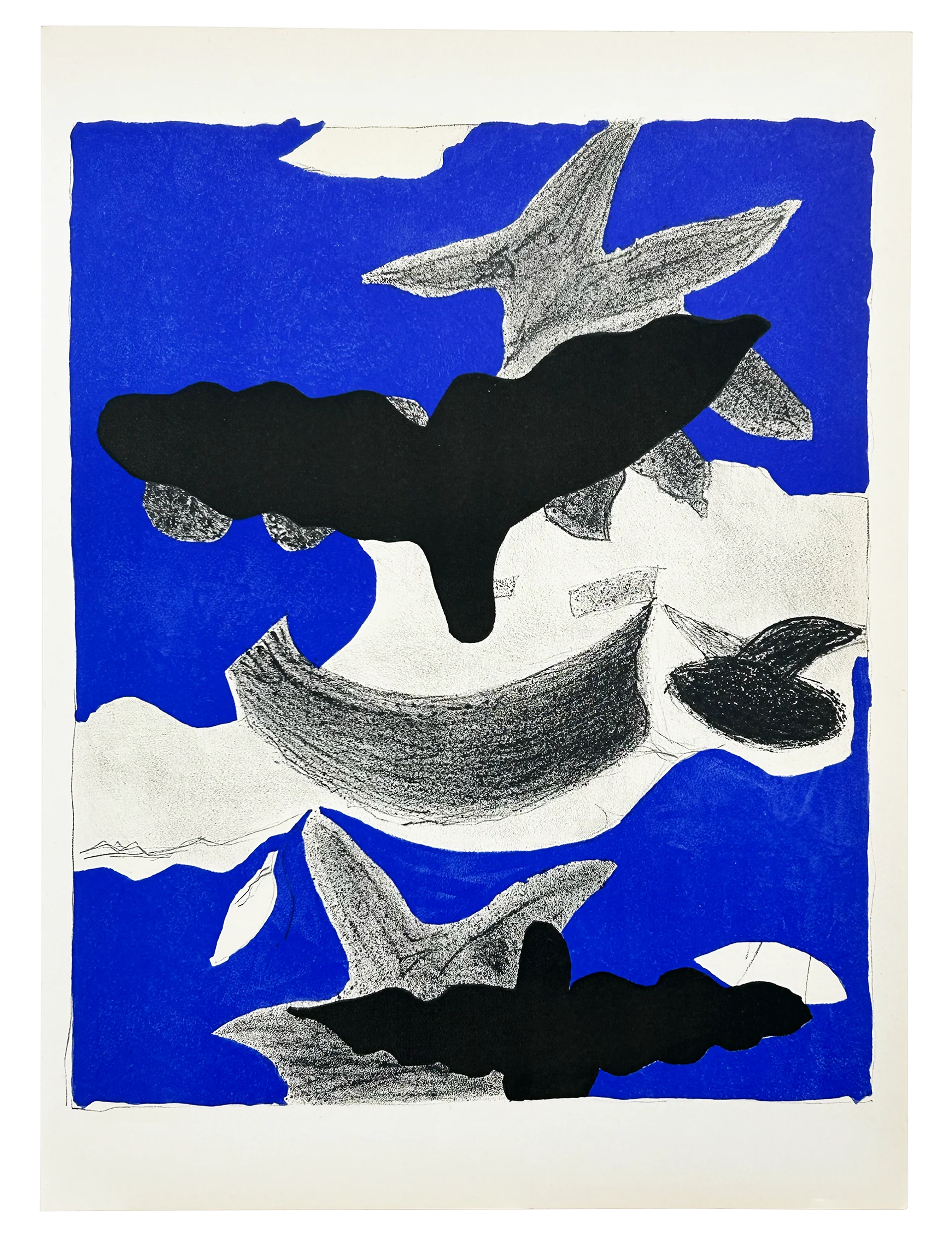 Deux Oiseaux avec Nuages by Georges Braque