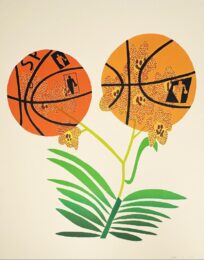 Double Basketball Orchid (State I) by Jonas Wood at Hamilton-Selway Fine Art