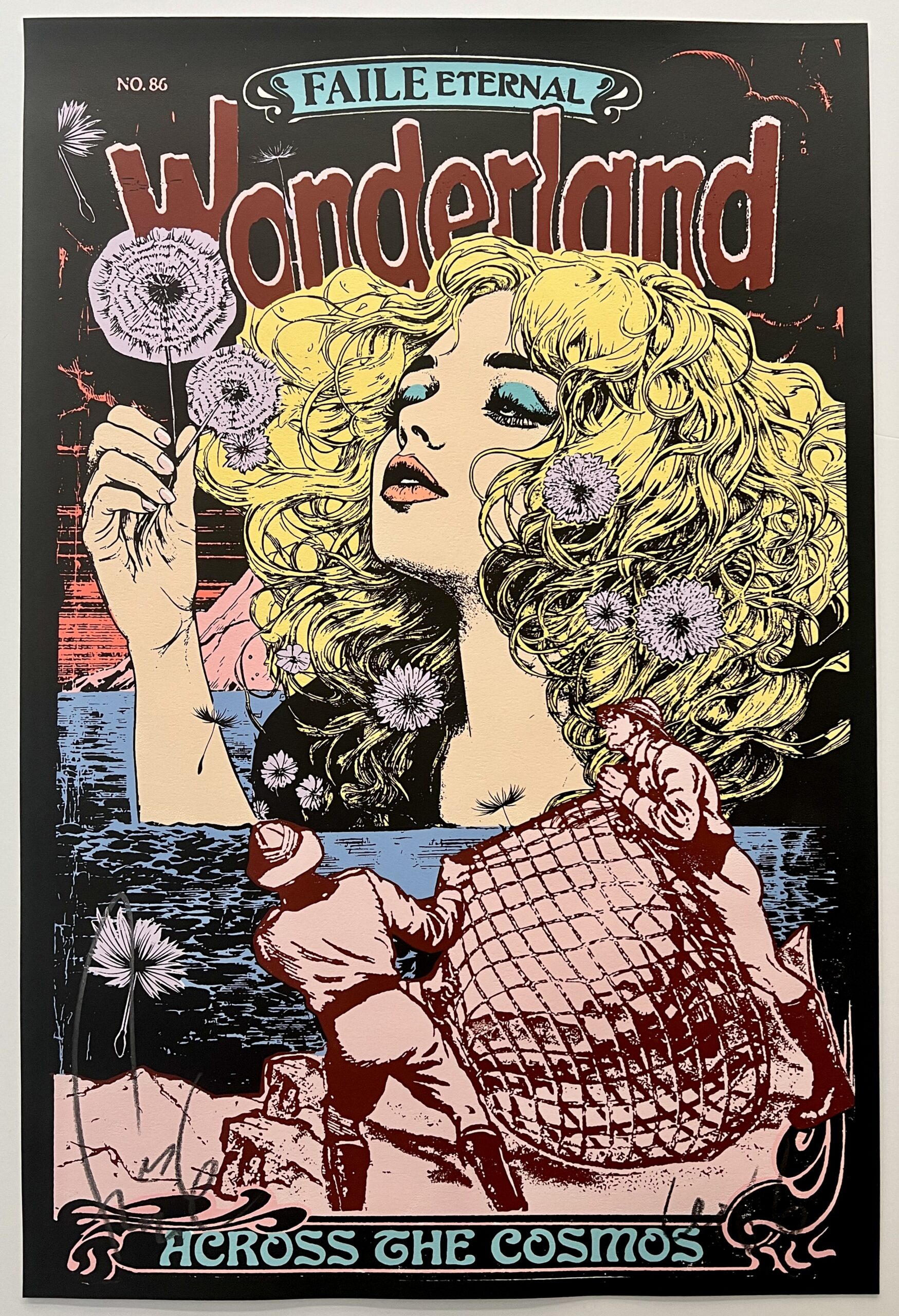 Across the Cosmos: Burgundy by Faile