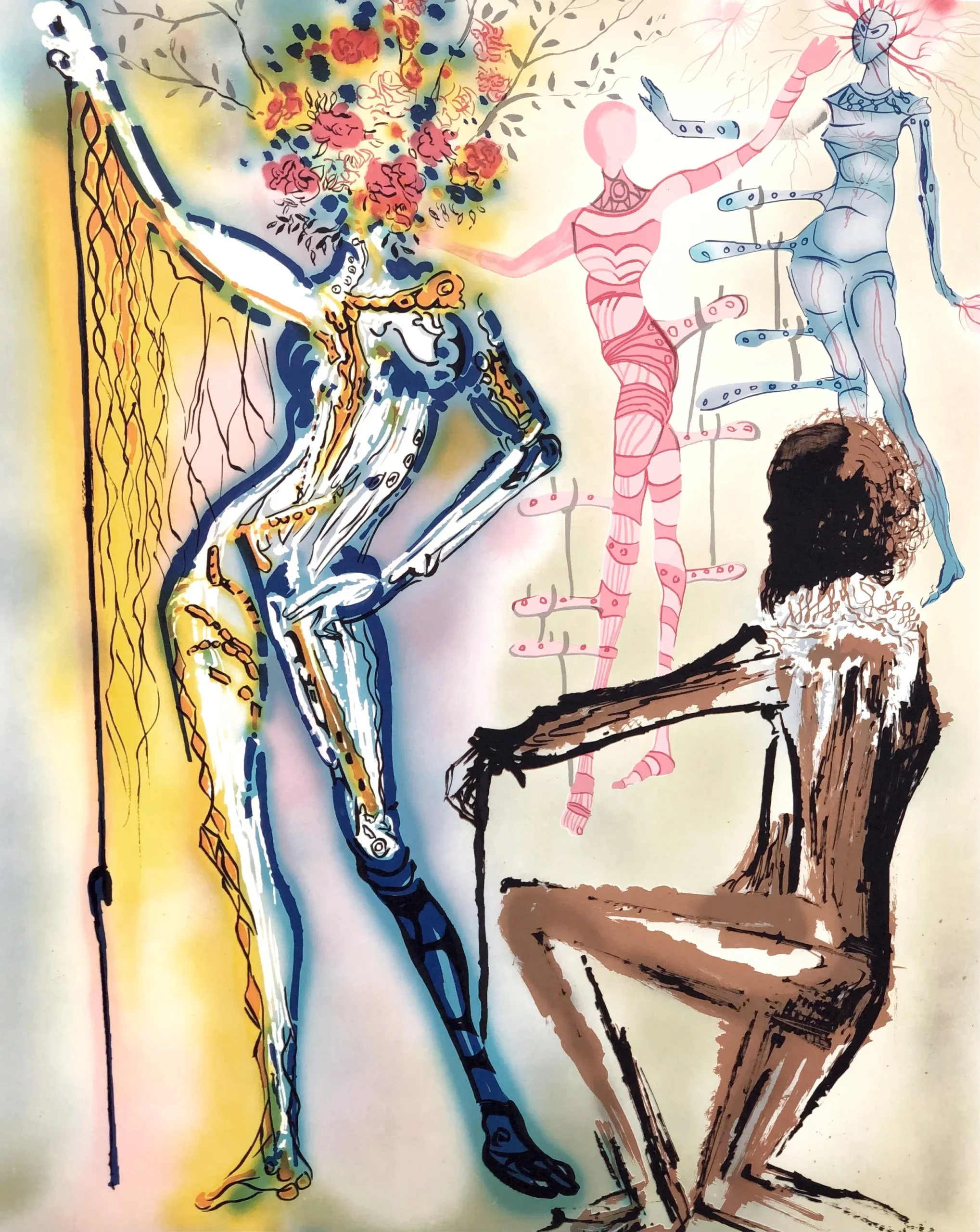 The Ballet of Flowers – The Couturier (Fashion Designer) by Salvador Dalí