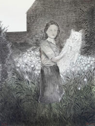 Woman with Dog by Mélanie Delattre-Vogt at Michael Woolworth