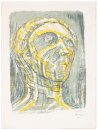 Head of Prometheus by Henry Moore at Sims Reed Gallery (IFPDA)