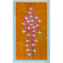 A Thousand Cranes (red, orange, blue) by John Buck at Turner Carroll Gallery