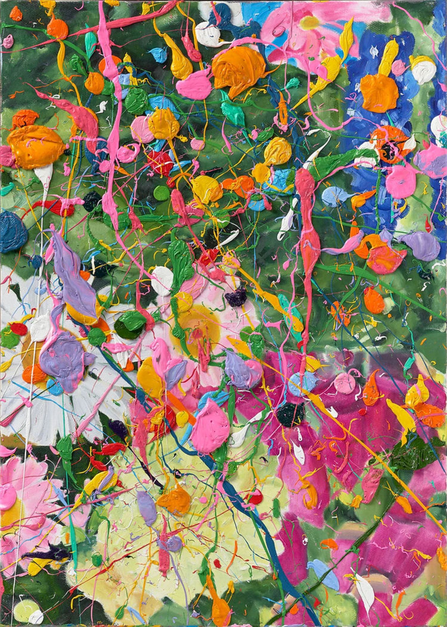 Wild Untamed Large Hidden Garden Painting by Damien Hirst