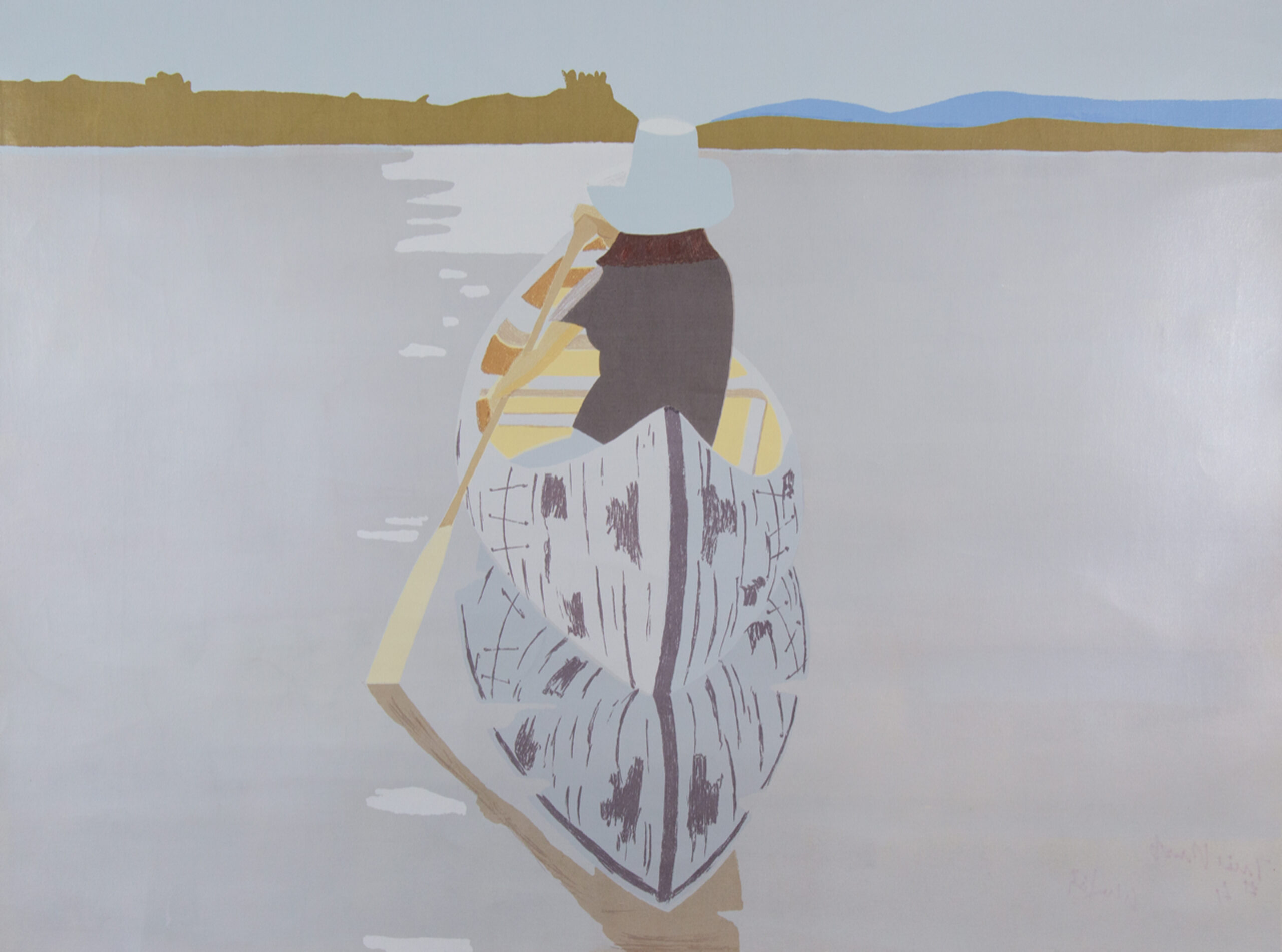 Good Afternoon 2 (Gray Rowboat) by Alex Katz