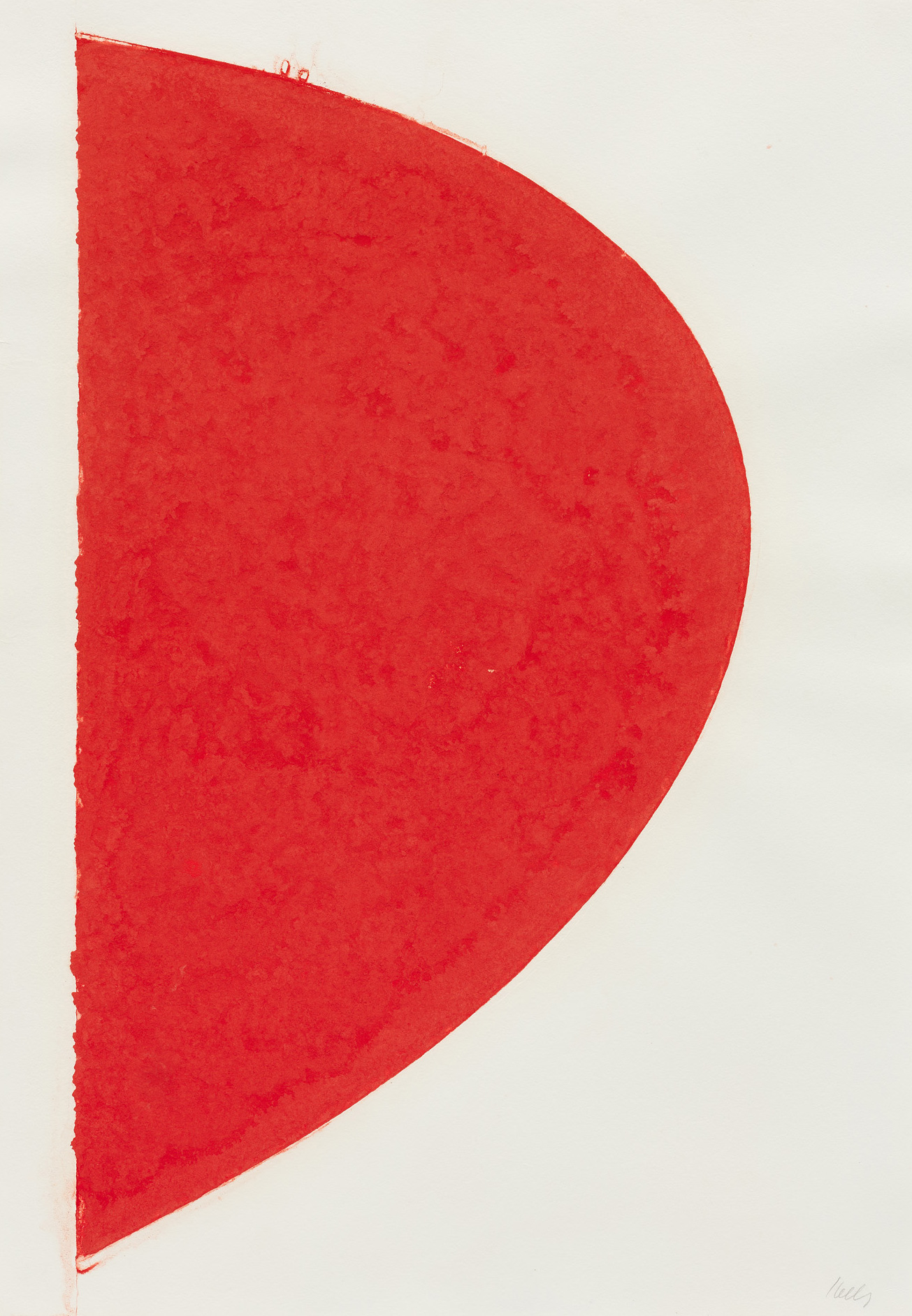 Colored Paper Image IV (Red Curve)  by Ellsworth Kelly